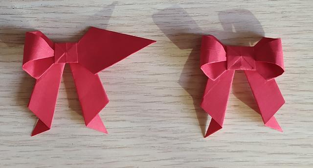 蝴蝶结100种折纸（折纸实例十漂亮的蝴蝶结）(13)