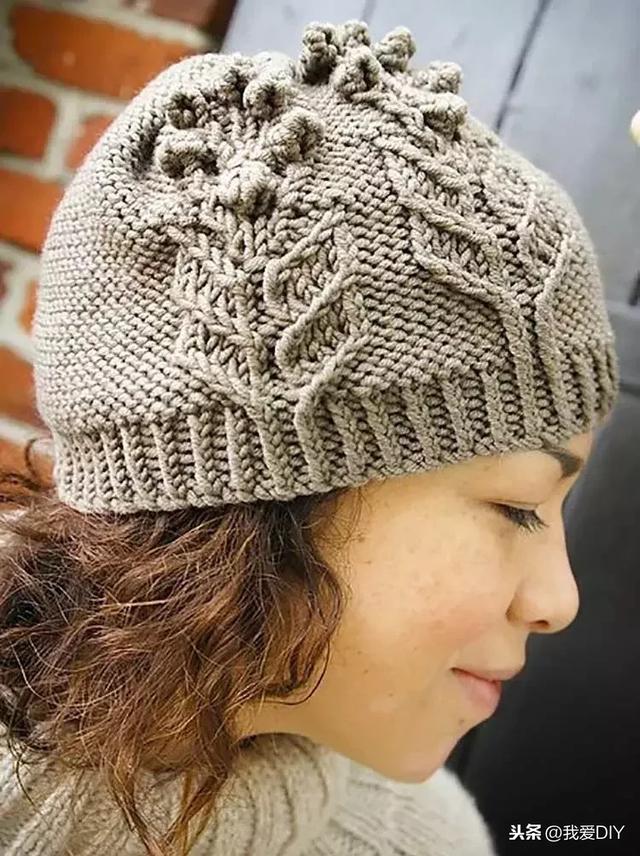 简单漂亮毛线帽子棒针编织(20款棒针编织帽子)(20)
