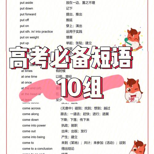 英语高考必备词组(高中英语必考词组大全)