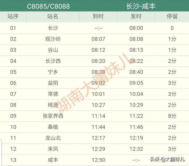 高铁列车长沙至张家界(长沙至张家界动车每天22趟)(12)