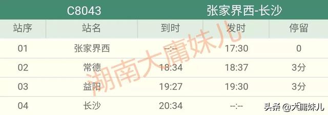 高铁列车长沙至张家界(长沙至张家界动车每天22趟)(20)
