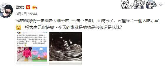 欧弟二胎最新(欧弟宣布怀二胎)(1)
