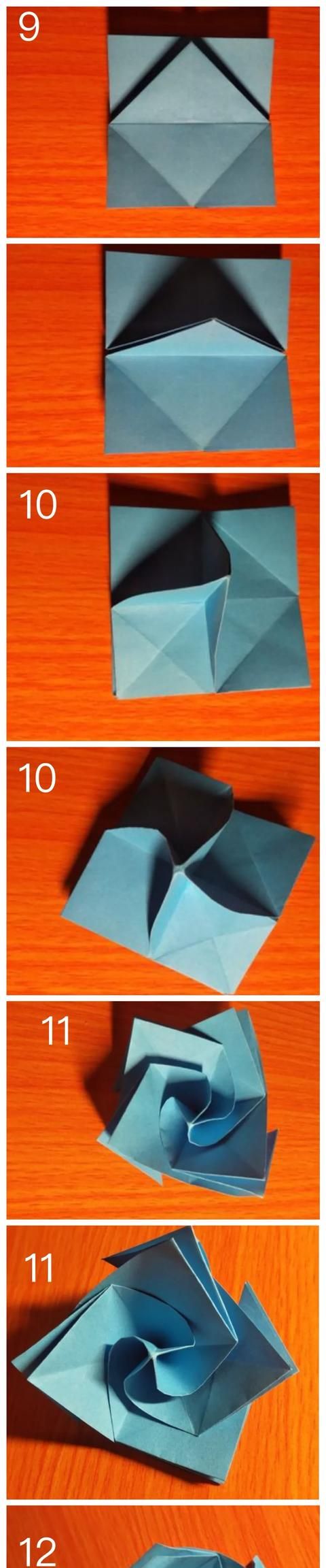 折玫瑰的方法,怎样折简单又漂亮的玫瑰花?图9