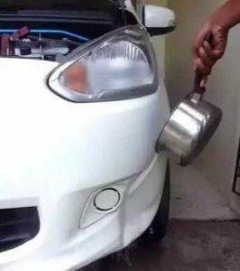 ​汽车凹陷修理方法图解（原来汽车凹陷自己能修）