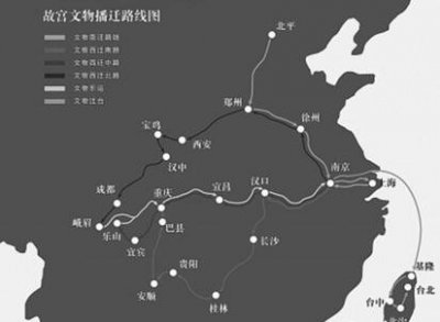 ​抗战期间北京故宫国宝南迁历史介绍及路线盘点