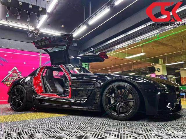 “大鹏展翅”奔驰SLS，升级CSK芭蕉直通头段，轰鸣嗨翻天~-