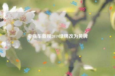 ​电瓶车新规2019绿牌改为黄牌
