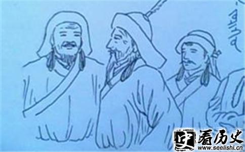 也速该兄弟答里台斡惕赤斤(左)