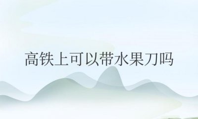​高铁上可以带水果刀吗过安检