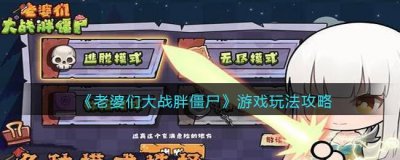 ​老婆们大战胖僵尸游戏玩法如何