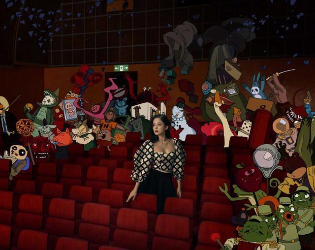 娜扎拍《男人装》,穿收腰西装配印花纱裙,包裹严实变暗夜精灵