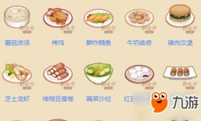 ​食之契约菜谱大全 所需食材一览