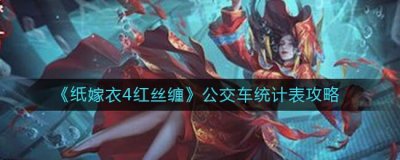 ​纸嫁衣4红丝缠公交车统计表怎么解迷