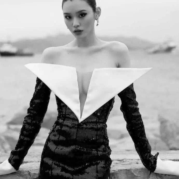 奚梦瑶回应怀孕传闻后，穿“三角裙”亮相戛纳，腹部成焦点！