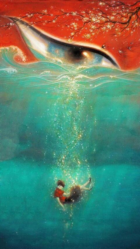 一组鲲鱼漫画美图,喜欢动漫的朋友不要错过,高清可做手机壁纸