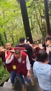 ​2000元上山游：青城山滑杆成“豪华轿”