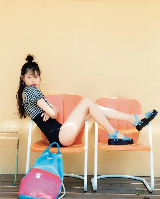 日本当红女星中村里帆美图分享,元气美少女style!