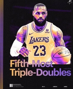 ​詹姆斯总三双数达108次&超基德独居历史第五 差约基奇1次