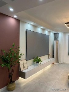 ​悬空电视柜与简约大气电视背景墙：打造现代家居视觉焦点